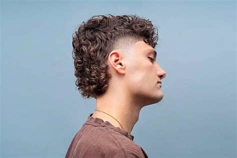 modern mullet curly hair|burst fade mullet straight hair.